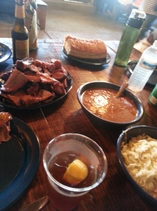In case you were hungry, a look at the meal at The Salt Lick