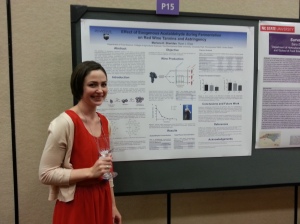 Marlena presenting her research at the ASEV industry-student mixer