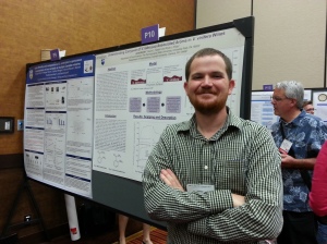 Jared presenting his research at the ASEV industry-student mixer