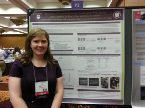 Laura presenting her research at the ASEV industry-student mixer